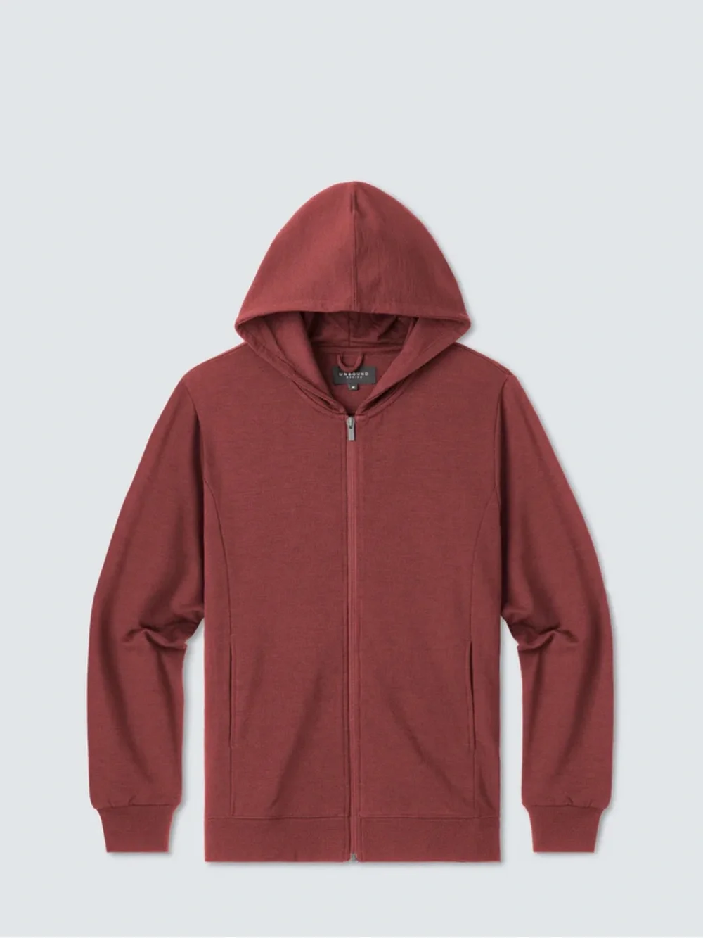 Men's Compact Travel Hoodie Unbound Merino - Red - Medium